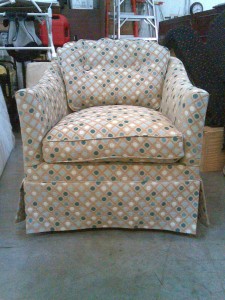 chair we reupholstered for client in Boca Raton