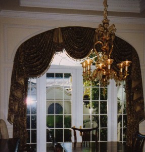 An Arch Window Treatment for a client in Boca Raton