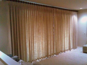 Rod drapes for a client in Boca Raton. 