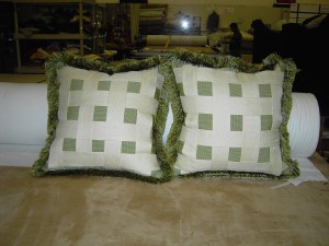 pillows for a client in Boca