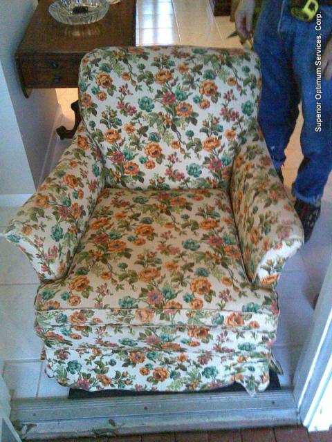 before upholstery chair